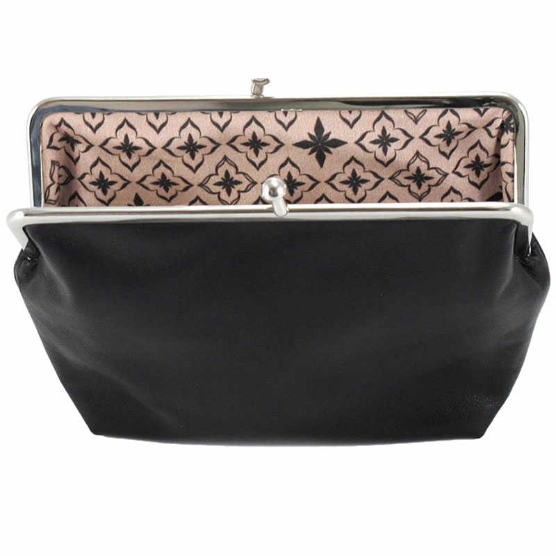 Kosmetikclip schwarz silber