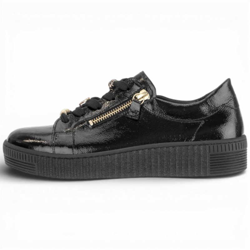 6010 | Knautschlack black gold