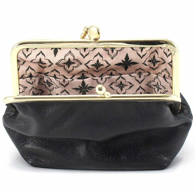 Doppelclip klein schwarz gold