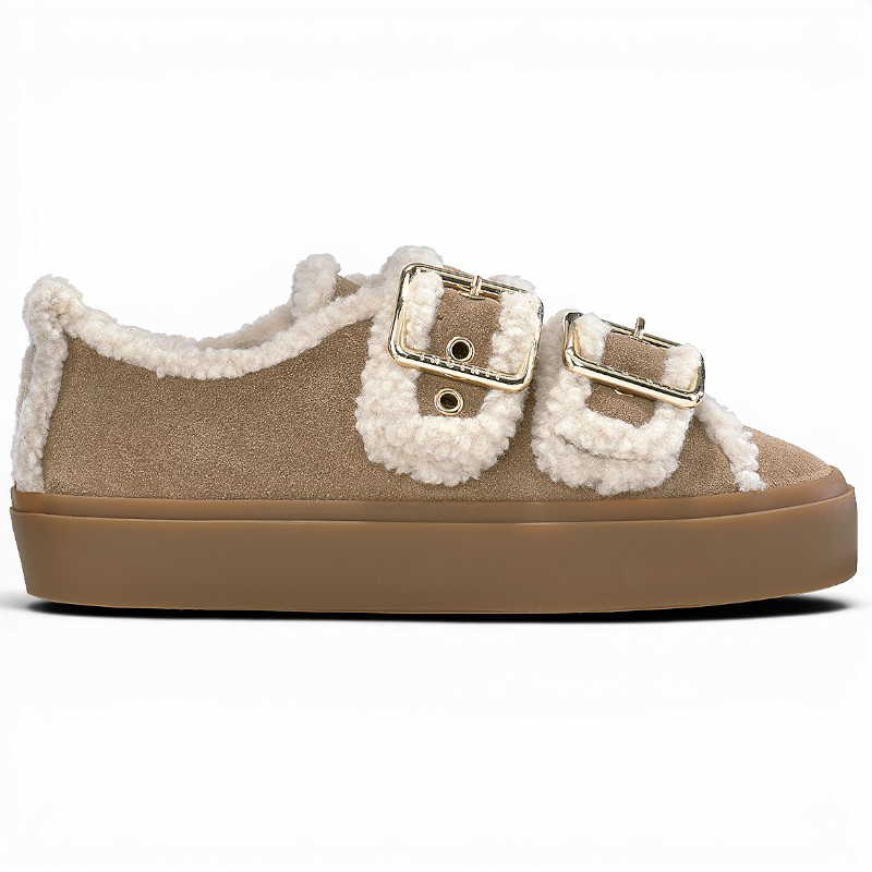 Shearling low Velcro Buckle